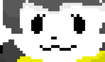 [603421] [The temmie waddles while standing upright, the townsfolk they pass by "Aww" as they pass by]