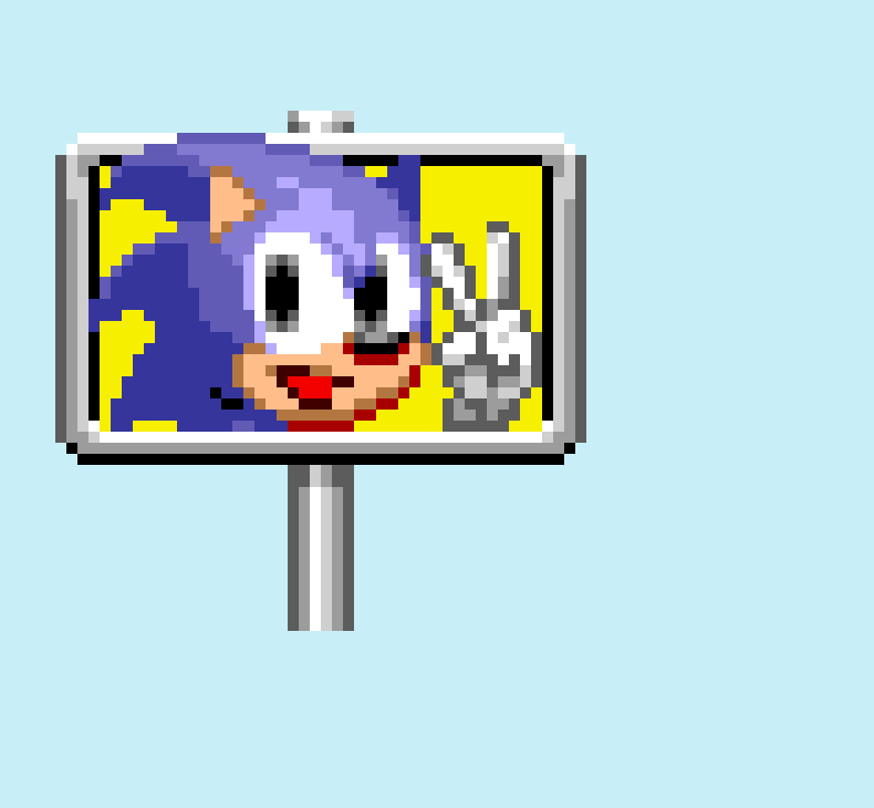 Sonic the Hedgehog 1 goal sign