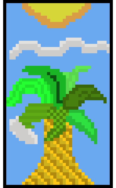 [9664c4] Palm Tree Bookmark