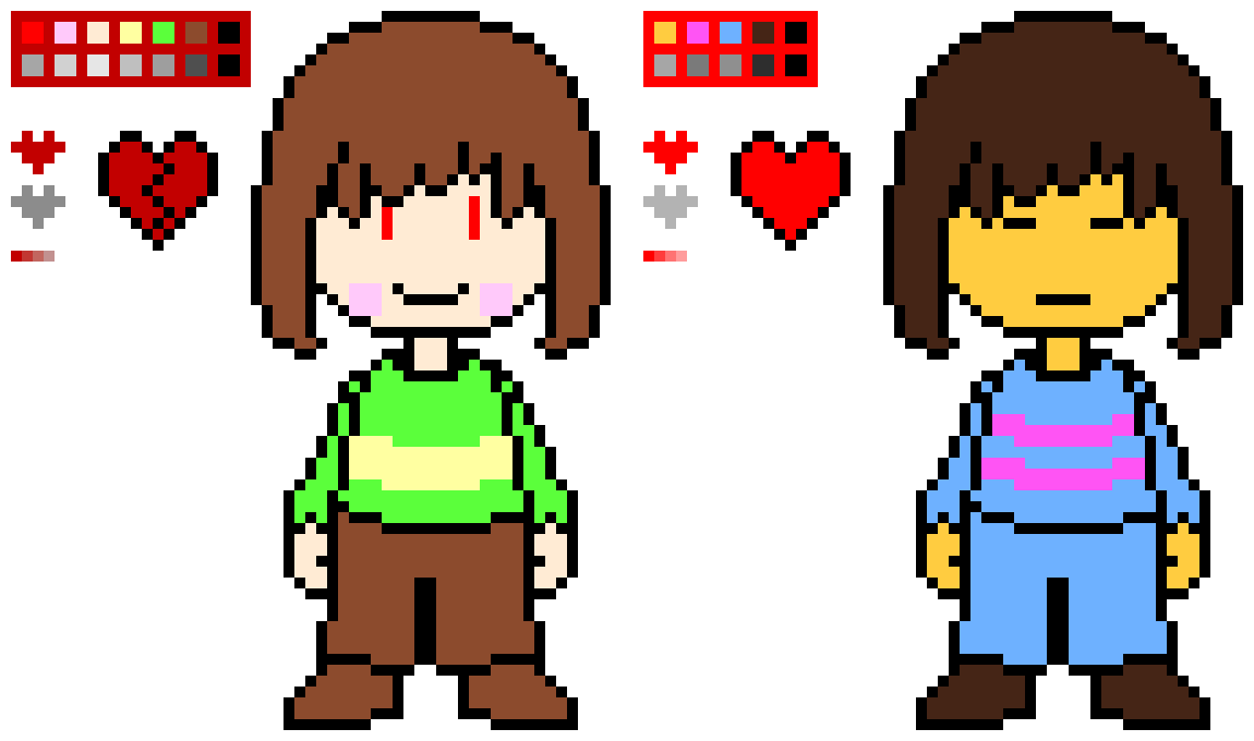 Undertale Chara and Frisk
