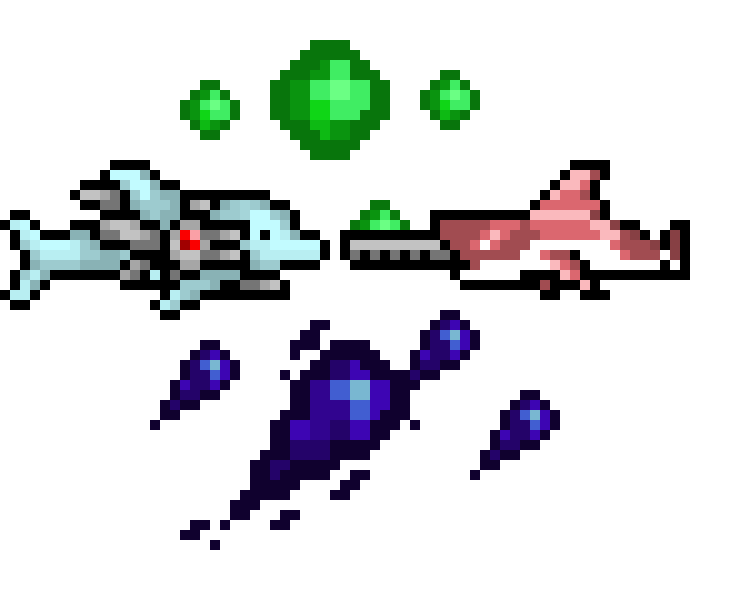 [9664c4] terraria  S.D.M.G vs Megashark