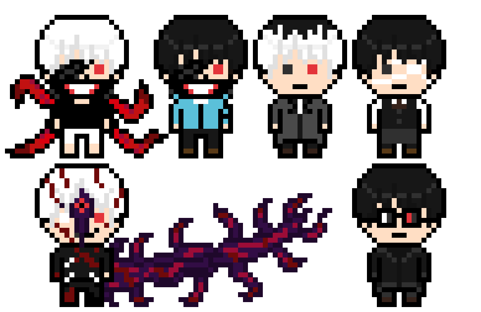 Kaneki Ken Danganronpa Pixel Arts