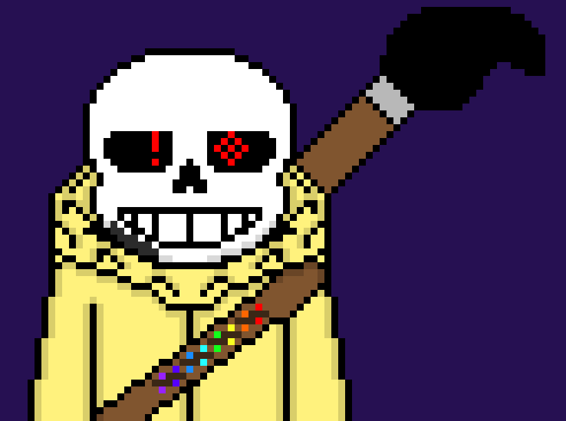[0ae1f1] *pulls out his paintbrush and slaps Terror a couple times, then snaps and the streaks on his arms and body turn into chains*
