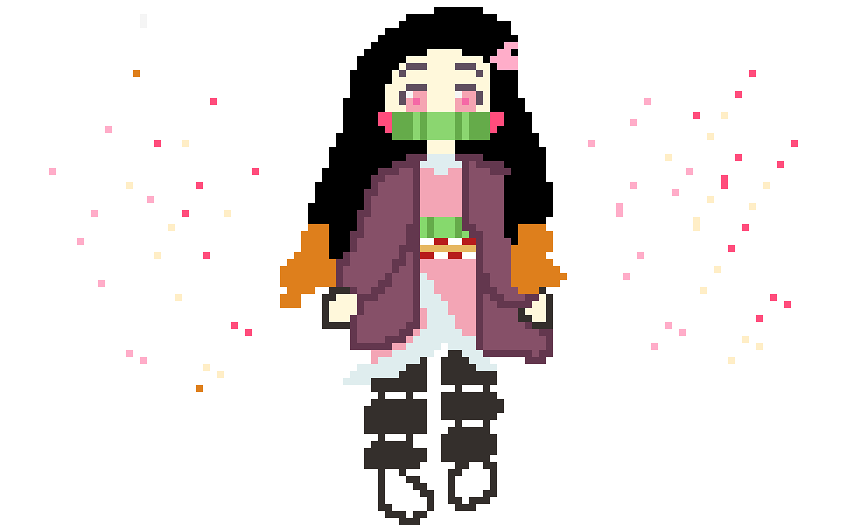 [2698b2] Mini Nezuko Pixal Art
