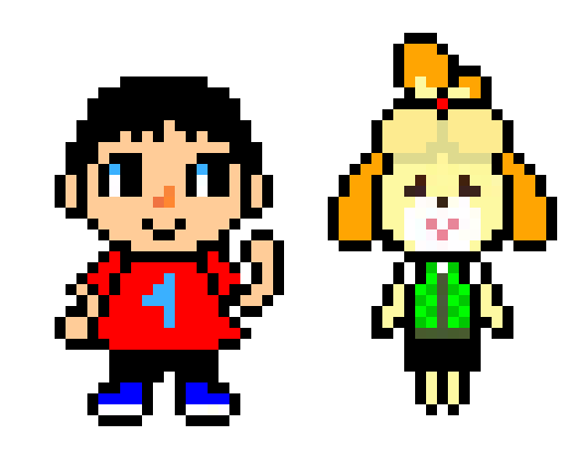 [f15a48] Villager and Isabelle