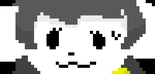 [a34ade] [They put the Tem flakes in their pocket and looks over at the yelling sans] "???"