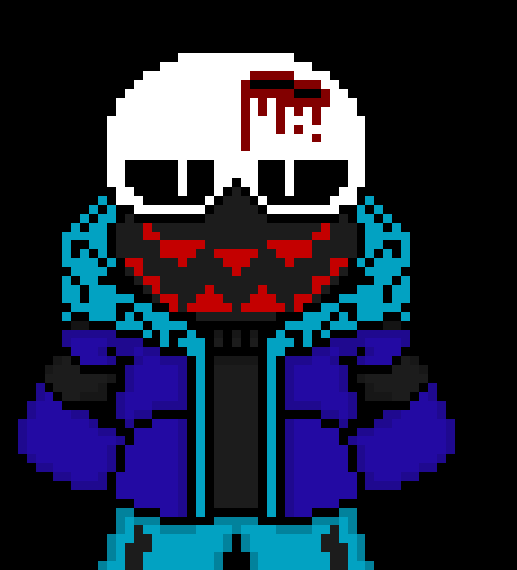 [0ae1f1] *he kills his enemy easily then continues walking till he sees Dust (sorry he looks like Dust sans to me)