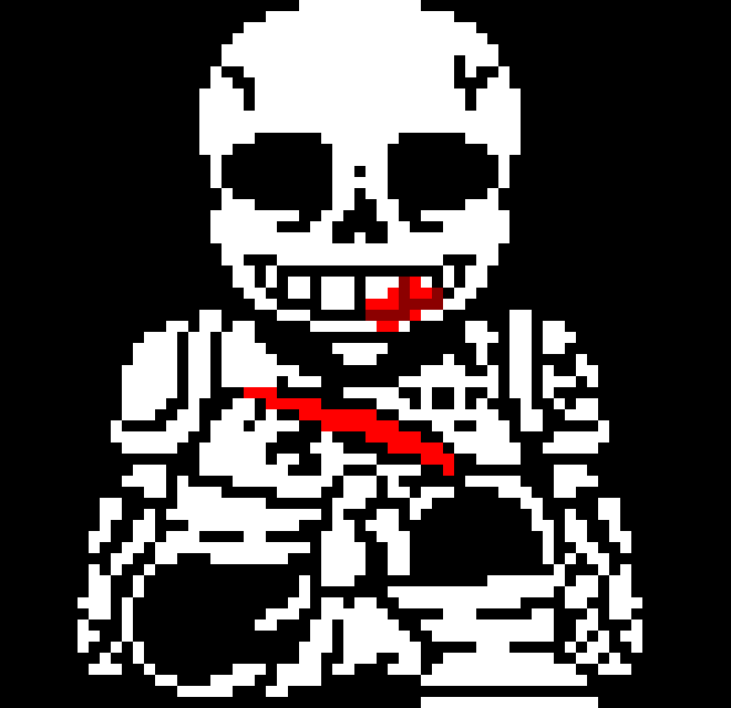 [55e4e5] -his life flashes before his eyes, he gets hit- -Distrust!Sans