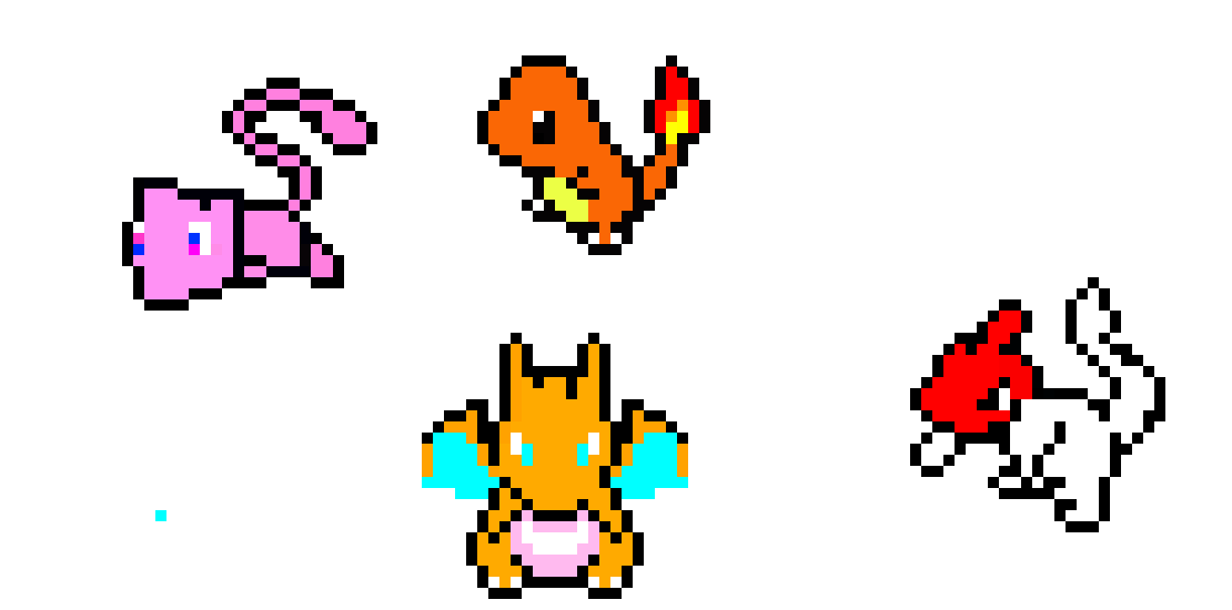 [987762] Mew and Charmander and Charizard and Charmeleon