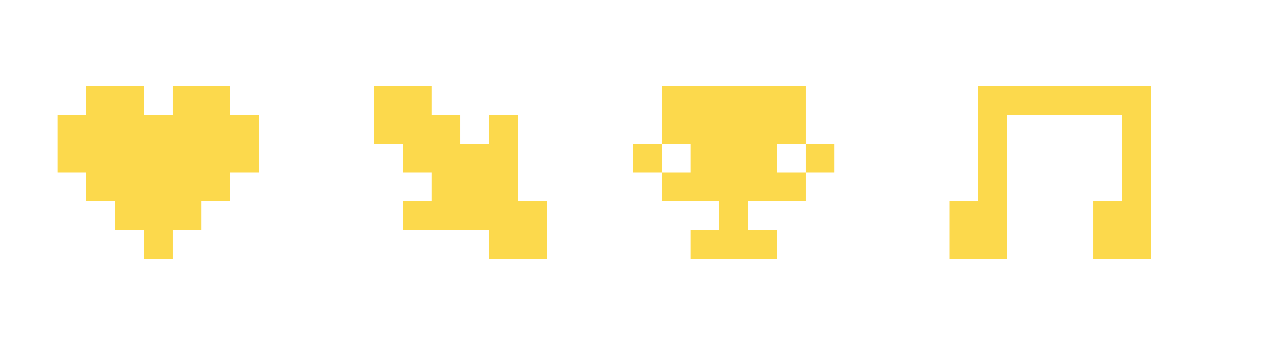 [f68cdd] Golden 8-Bit Video Game Icons