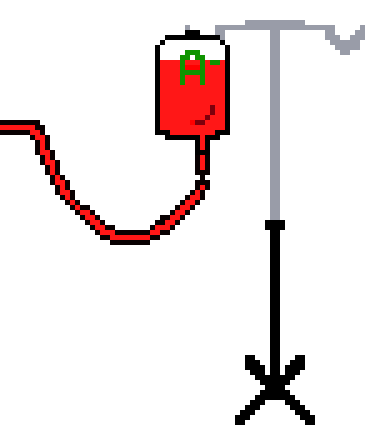 [9664c4] Blood Bag On Stand