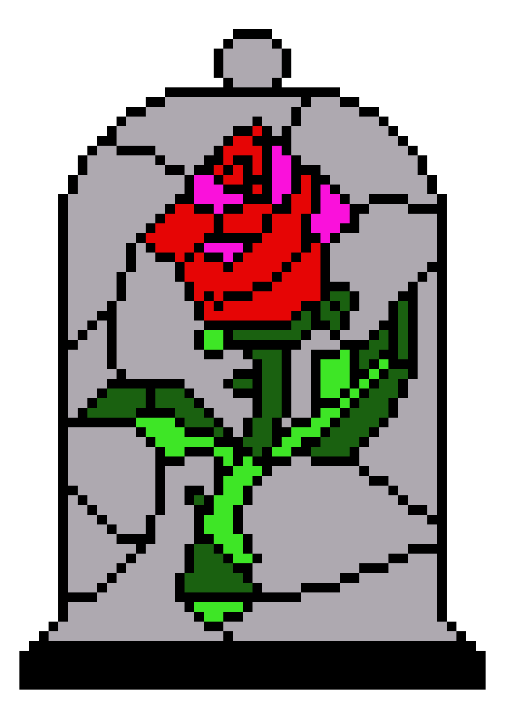 stained glass rose small