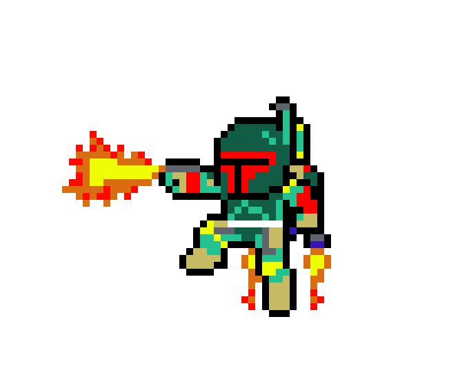 [9664c4] Pixel Art Boba Fett