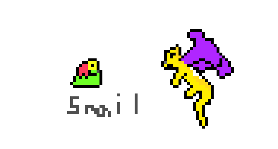 [9664c4] Just had a bit of creativity, I made a weird-looking snail and a golden dragon.