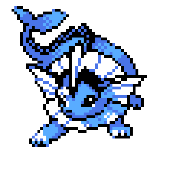 [9664c4] Pixel Art Vaporeon (Complete)