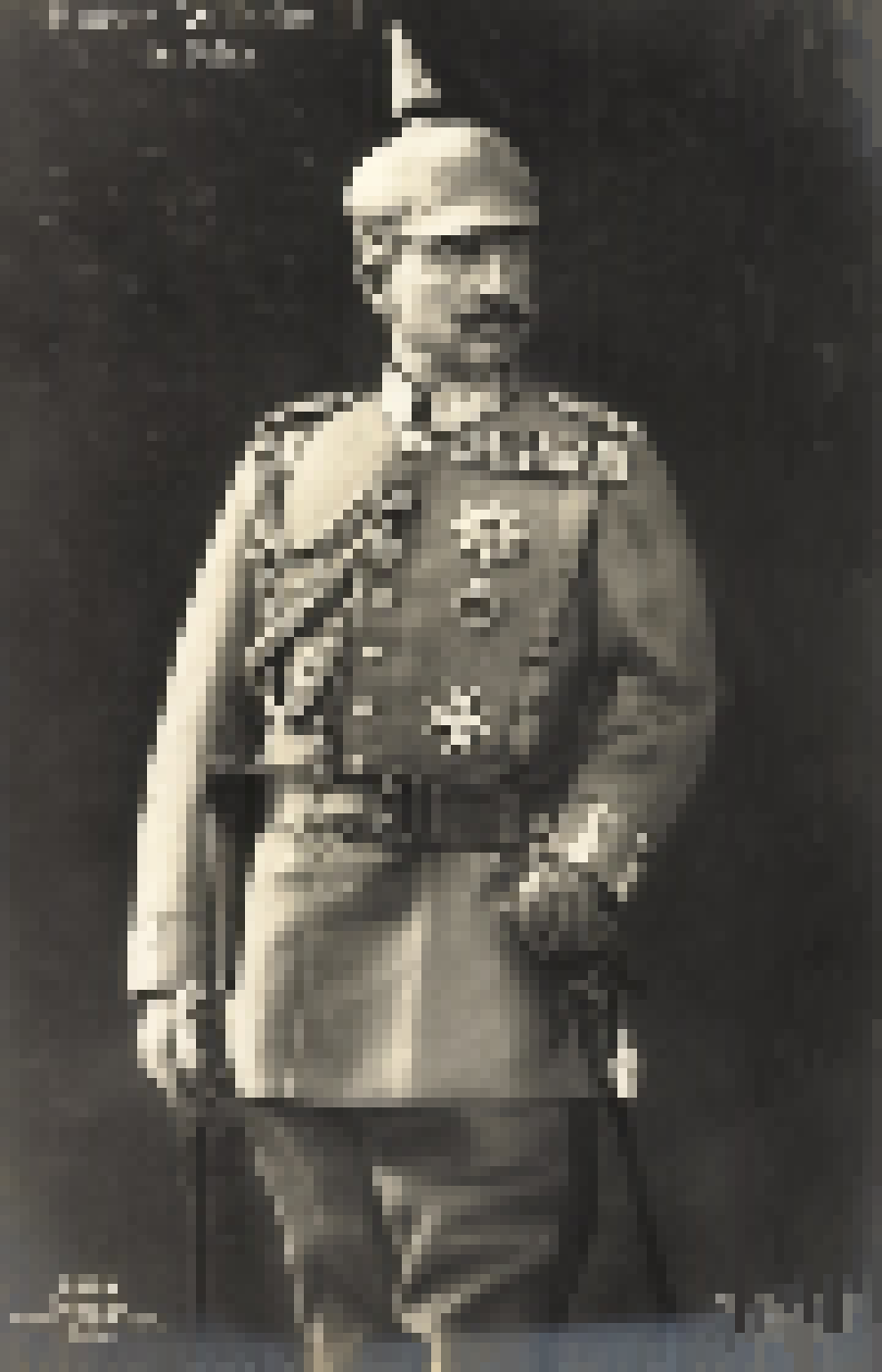 [96e2d7] Wilhelm II (Stahlhelm und Militarieuniform)