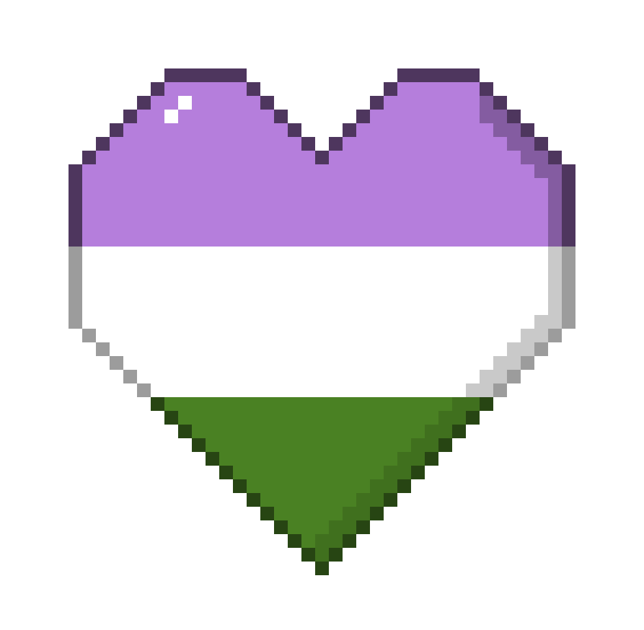 [6bca1d] Genderqueer Pride Heart