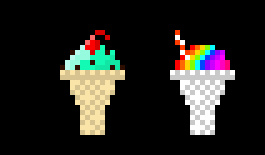 [9664c4] ice cream and snow cone!