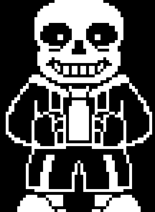 [ae3902] done symmetrical sans which to me looks kinda weird but whatever it was based on an actual sans spirte