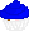 [9664c4] Blue Neapolitan Cupcake