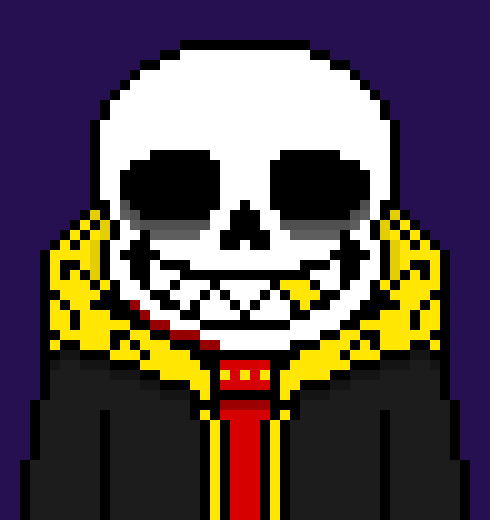 [e62f65] Hmmm lets think, how shall you die, oh i know by D E CA P I T A T I N G Y O U *rips off poppy sanses head* heh thats fun, time to give this to my flesh eating friend, hes never tasted bone before *tps back to the fellverse*