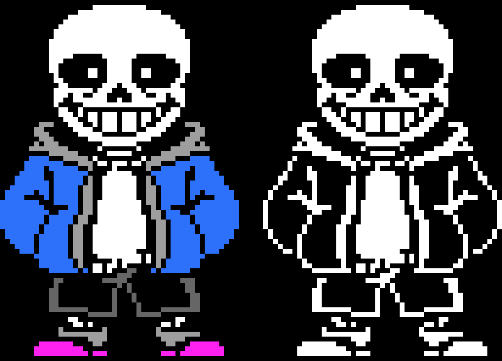 Undertale Last Breath Phase 1 Colored Sprite + UnColored Sprite