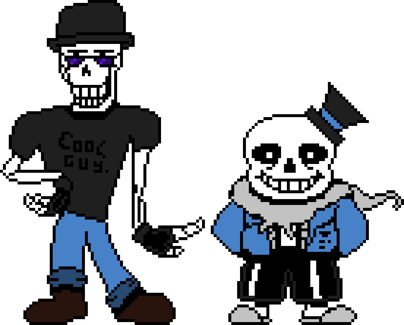 Undertale: Switch Sans and Papyrus Battle Sprites. ( Update )