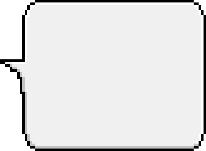 [6080ea] rounded square speech bubble left bigger