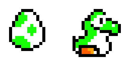 [9664c4] Baby Yoshi and his egg
