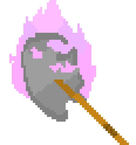 Kinda... Do you know what it`s from? It`s too pink it`s a demons ax Headless Horseless Headsman Headtaker... [DESC for a image sadly with no glow]