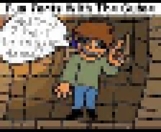 [cab1d1] i cast low quality pixelated guide from terraria [he's about to open the door during a blood moon]
