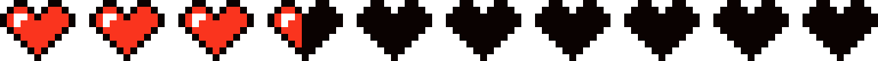 [6761cb] Minecraft health bar. 