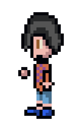 [2491f9] pink-guy-w-afro-denim-fighter