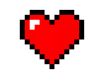 [d8d363] sky blue heart pixel
