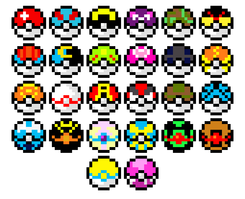 [9664c4] pixel pokeballs