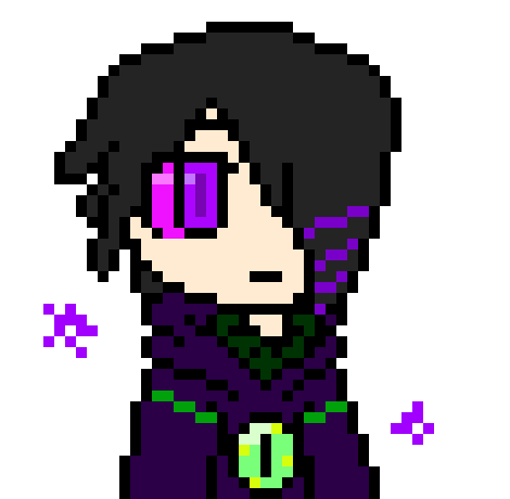 [5b2f3e] -the pupil of his hoodie’s eye shakes, Ender’s visible eye becomes purple and pink-