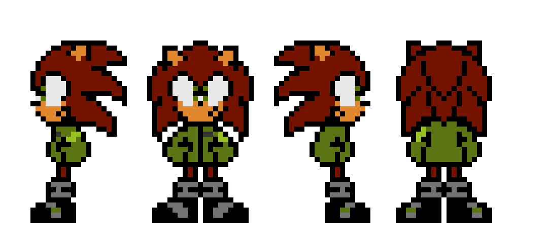 [6c26bc] Flambe the Hedgehog Overworld Angles