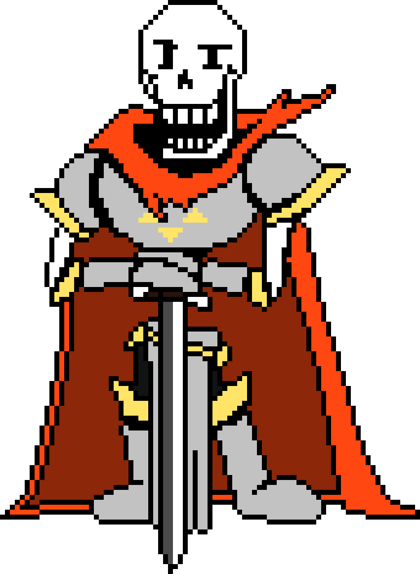 [76237e] No Mercy/Royal Guard Papyrus Sprite.