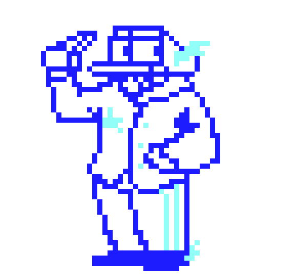 [61cce1] ok im gonna colour it but heres the mail guy drawn with limited time cuz i might need to go offline again soon lol (i just got mail, ironically.)