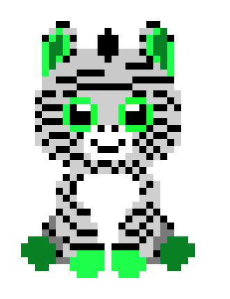 [2bb44a] Zig Zag Zebra Beanie Boo 