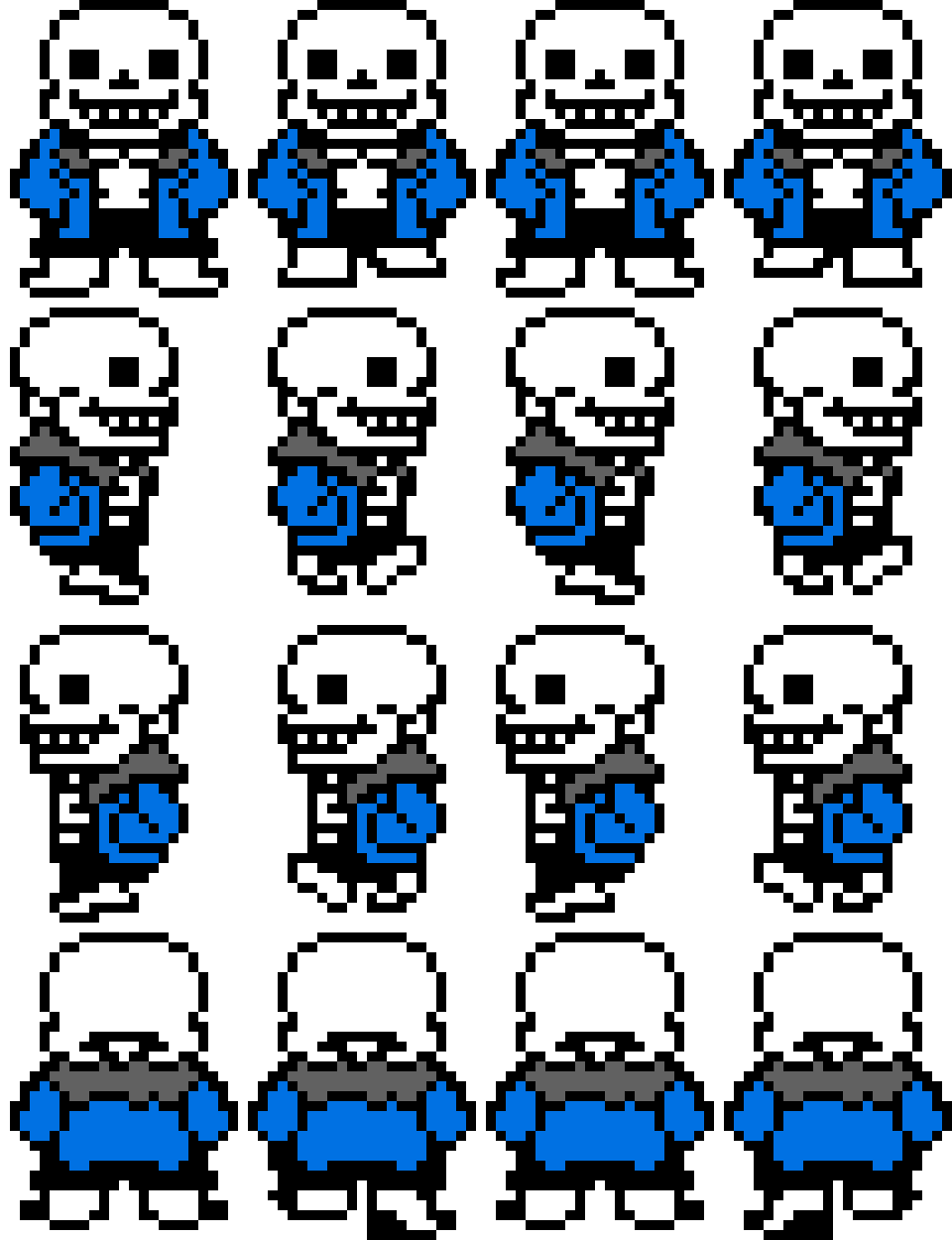 UnderTale - Sans Walking Sprite Sheet
