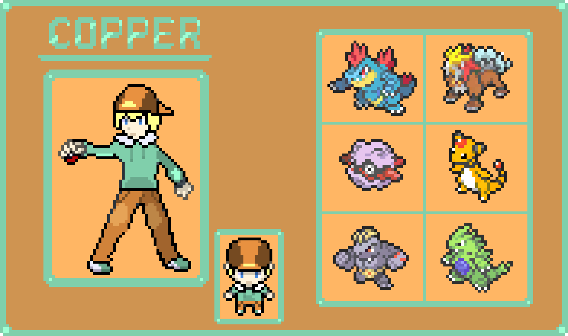 [f91d95] pokemon copper sprite + team