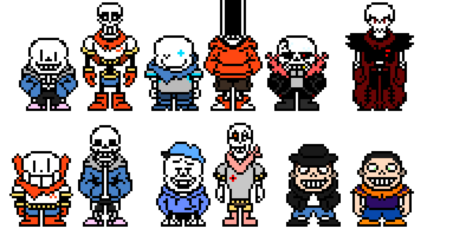CursedTale, MemeSwap, FellFell, Undertale but something is wrong., Funny SwapSwap, PeterPlay19 and his friend