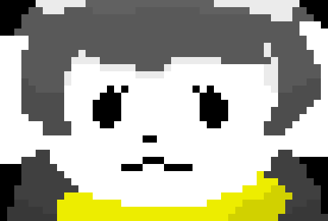 [a34ade] [The Temmie looks at the crowd of people and waddles toward them]