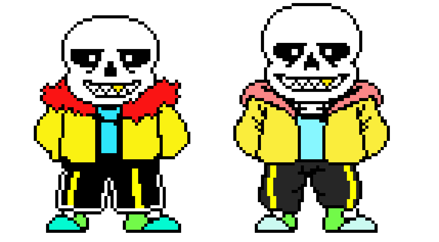 New Field!Sans sprite (comparision) [This took way longer then it was supposed to to make this darn sprite.