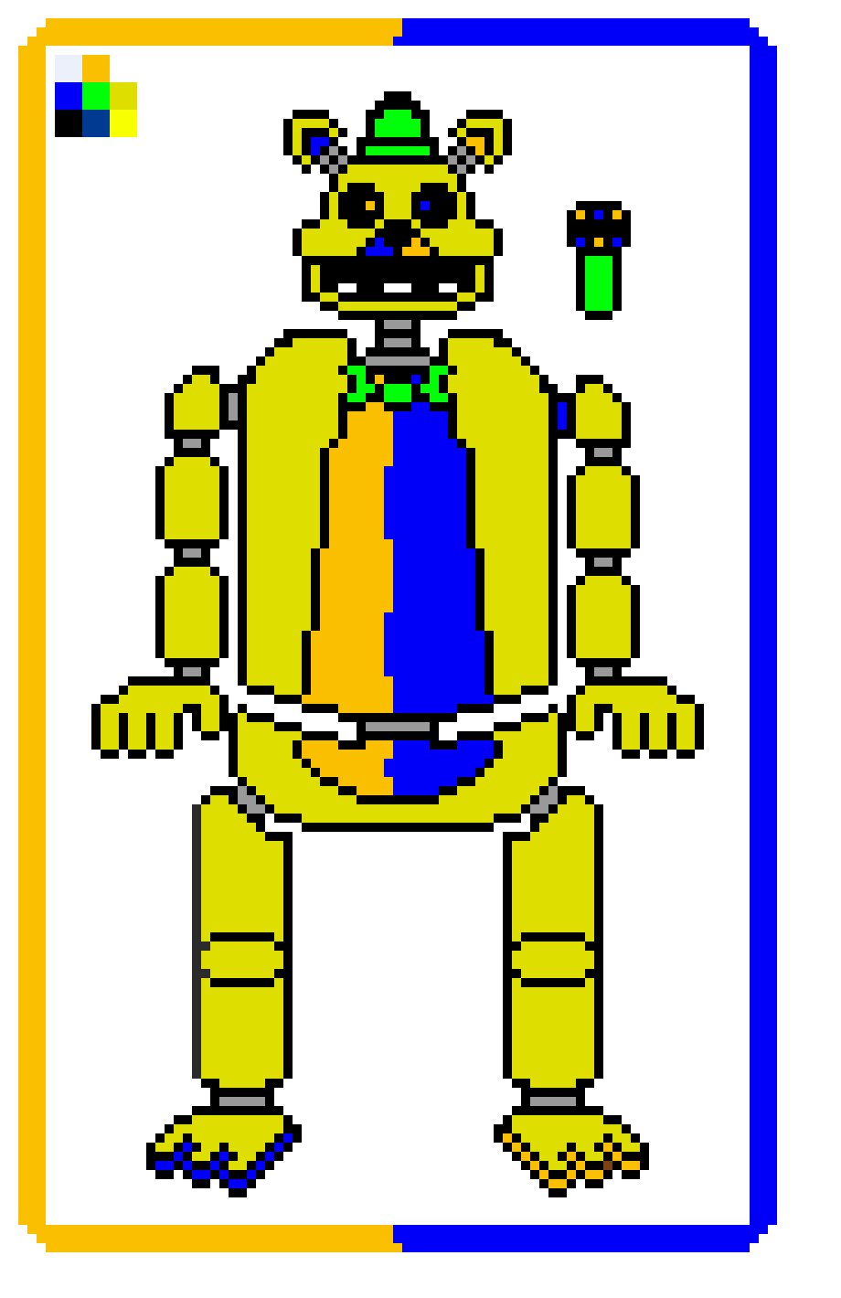 [652689] Poke'n Dots Golden Freddy For my Slime/Putty Animatronic Grid