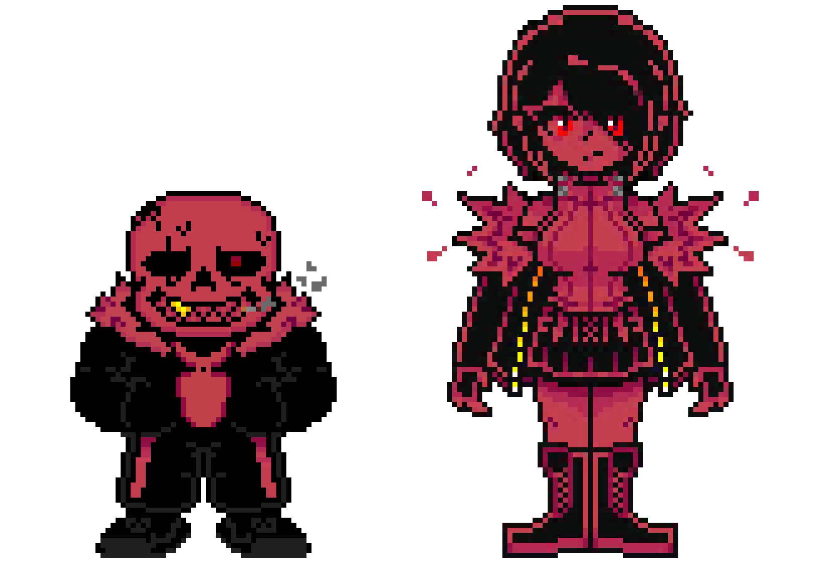 [7022e3] DH!Underfell Sans and Chara