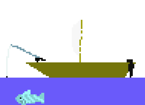 [9664c4] Fish and Boat