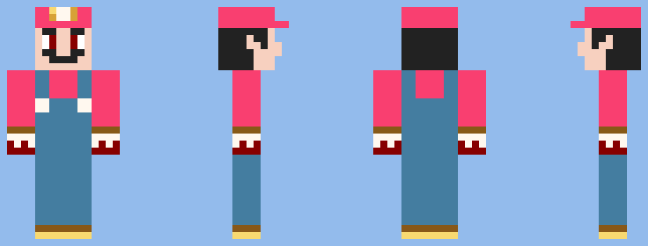 [ce1f24] Minecraft Devil Mario Skin