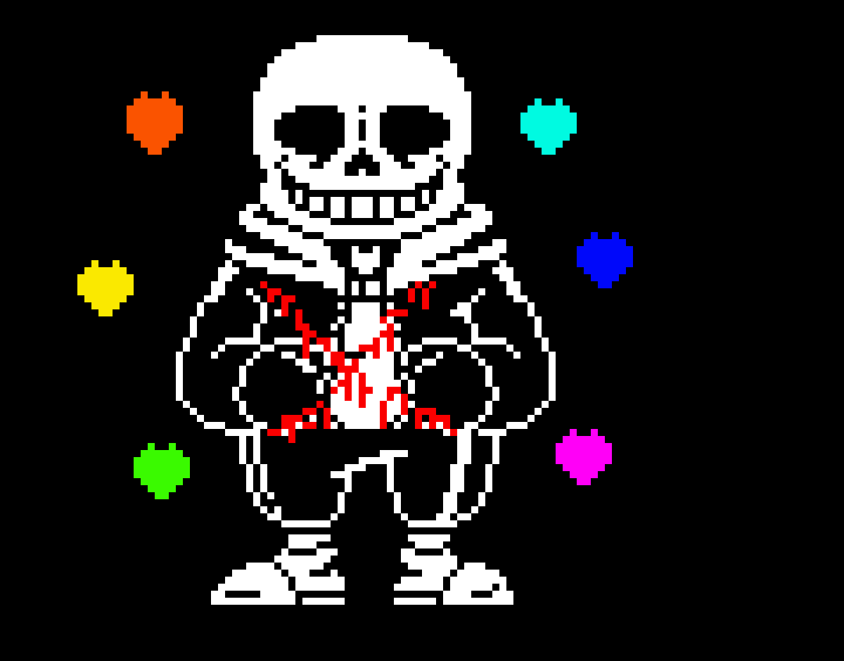 [4ac6f2] Undertale Last Breath Phase 1 base real 7 souls